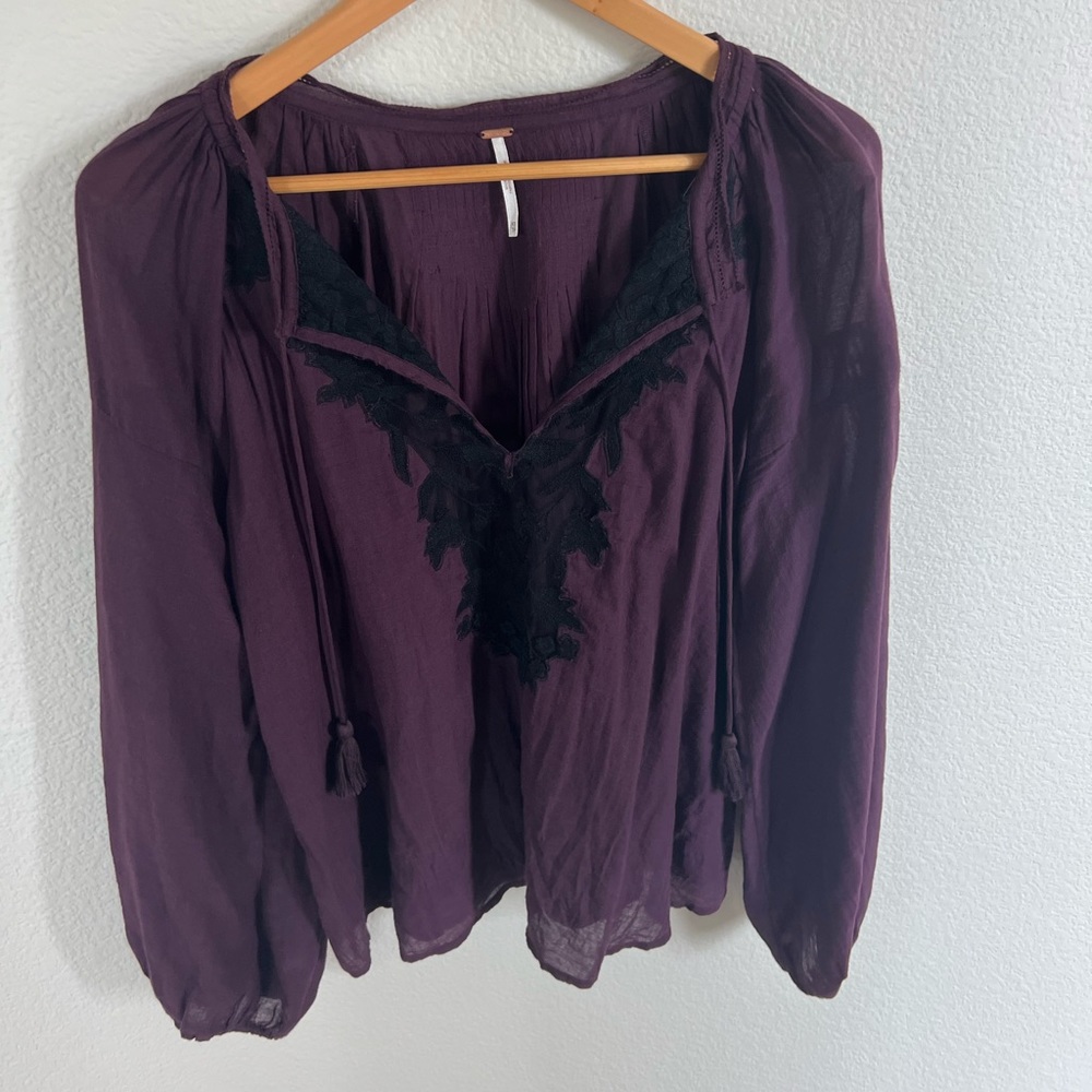 Free People purple and black tunic top. Size XS